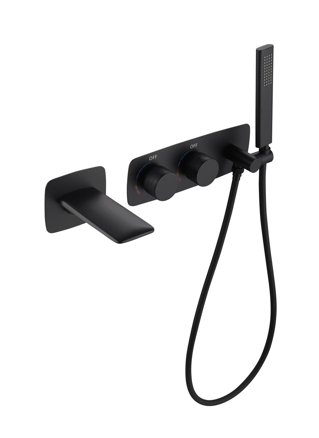 Robinet de baignoire mural 088 en laiton noir collection Céphise