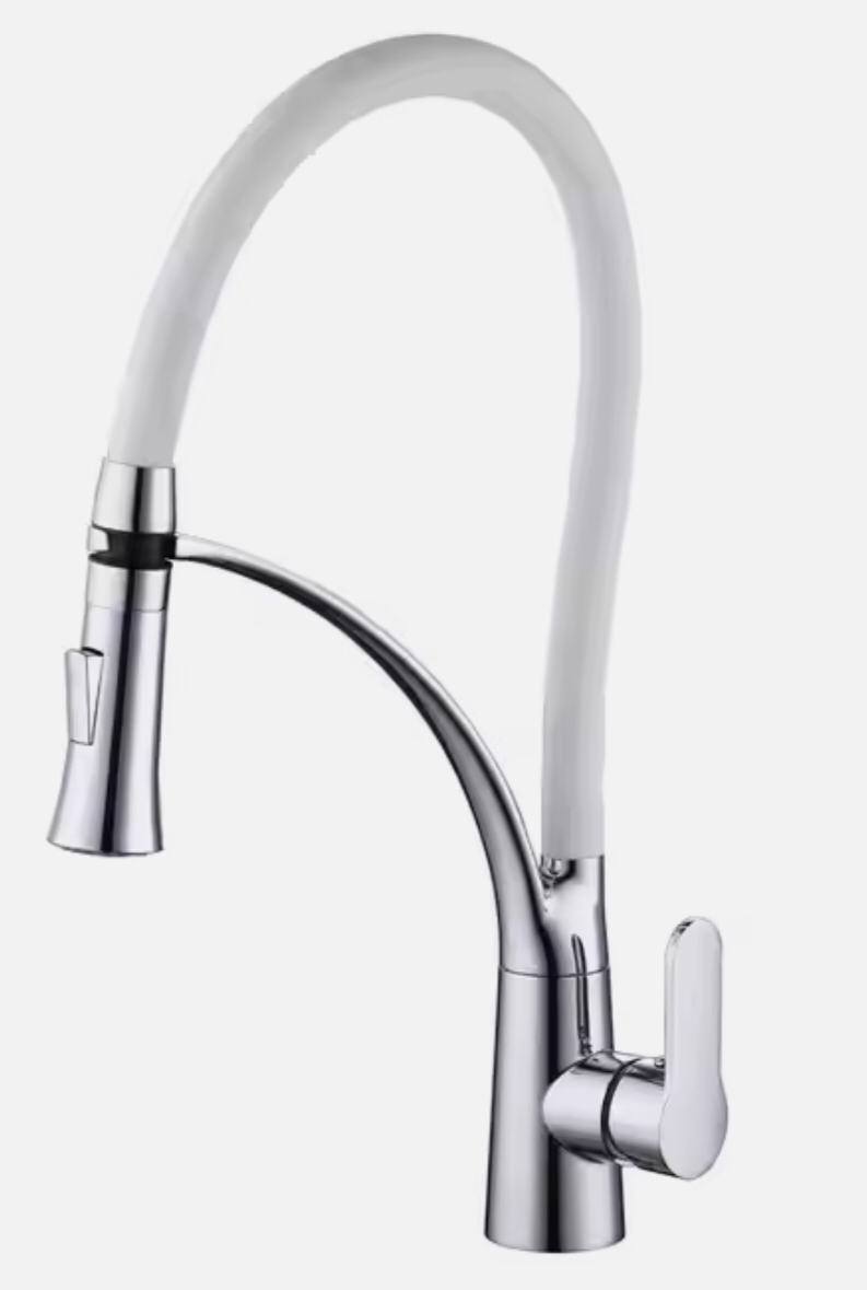 hudor mitigeur de cuisine Chrome - vue principale sur fond blanc
