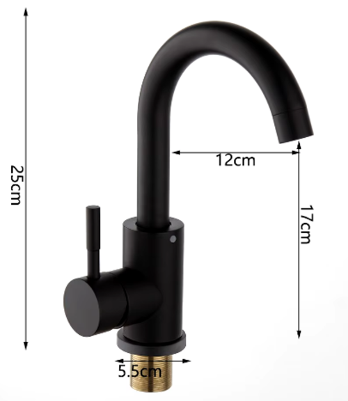 BRASS KITCHEN TAP 2 BRUSHED GOLD SCAMANDRE COLLECTION