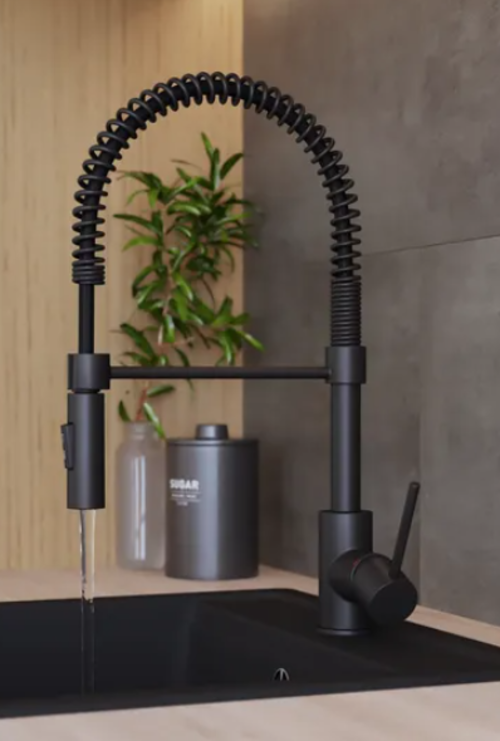 055 kitchen faucet in brass ORB finish, Chrémétès collection