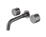 Robinet de Lavabo Mural Pernesse Gunmetal — Robinet Lavabo HUDOR