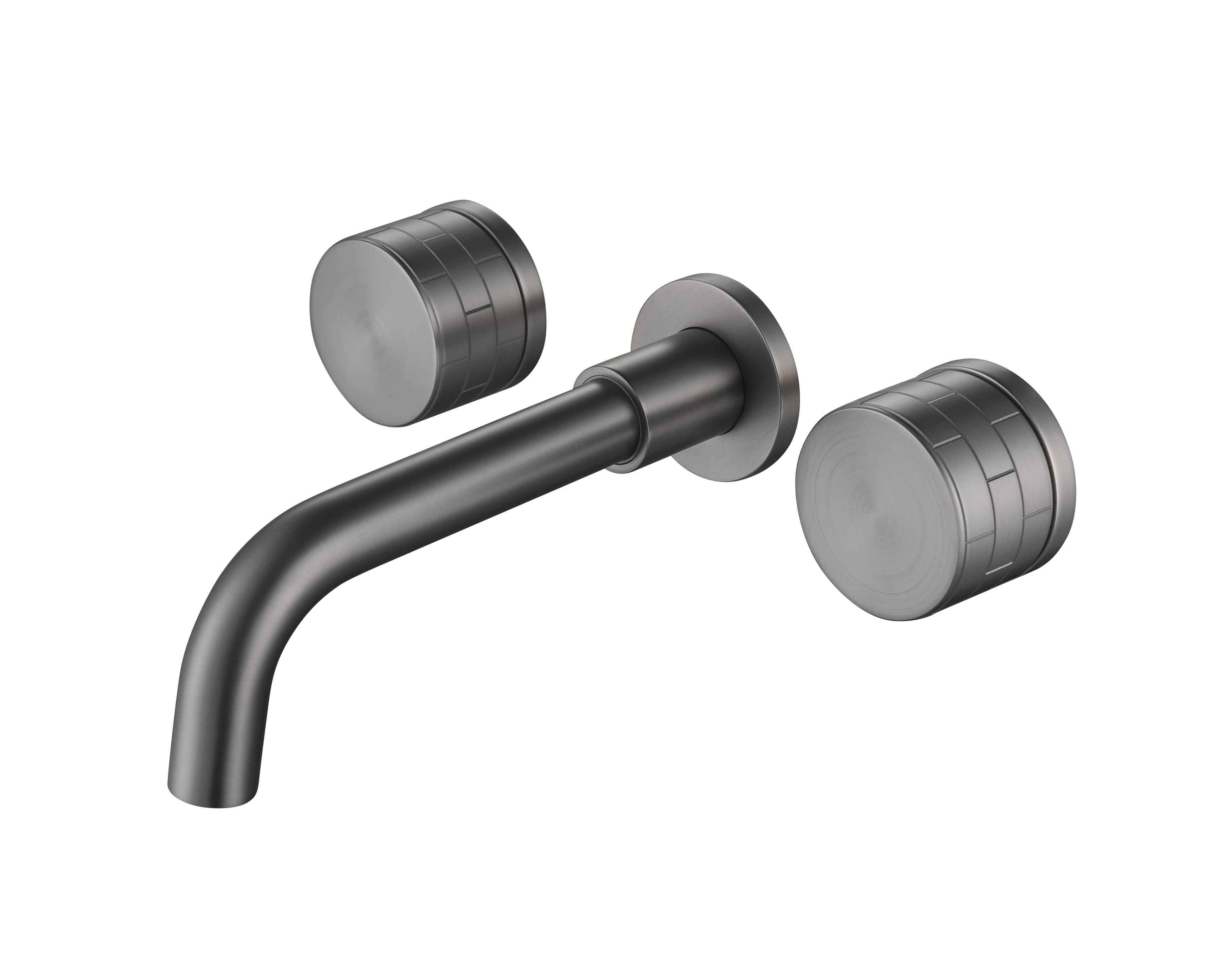 Robinet de lavabo mural 052 en laiton gun black collection Pernesse