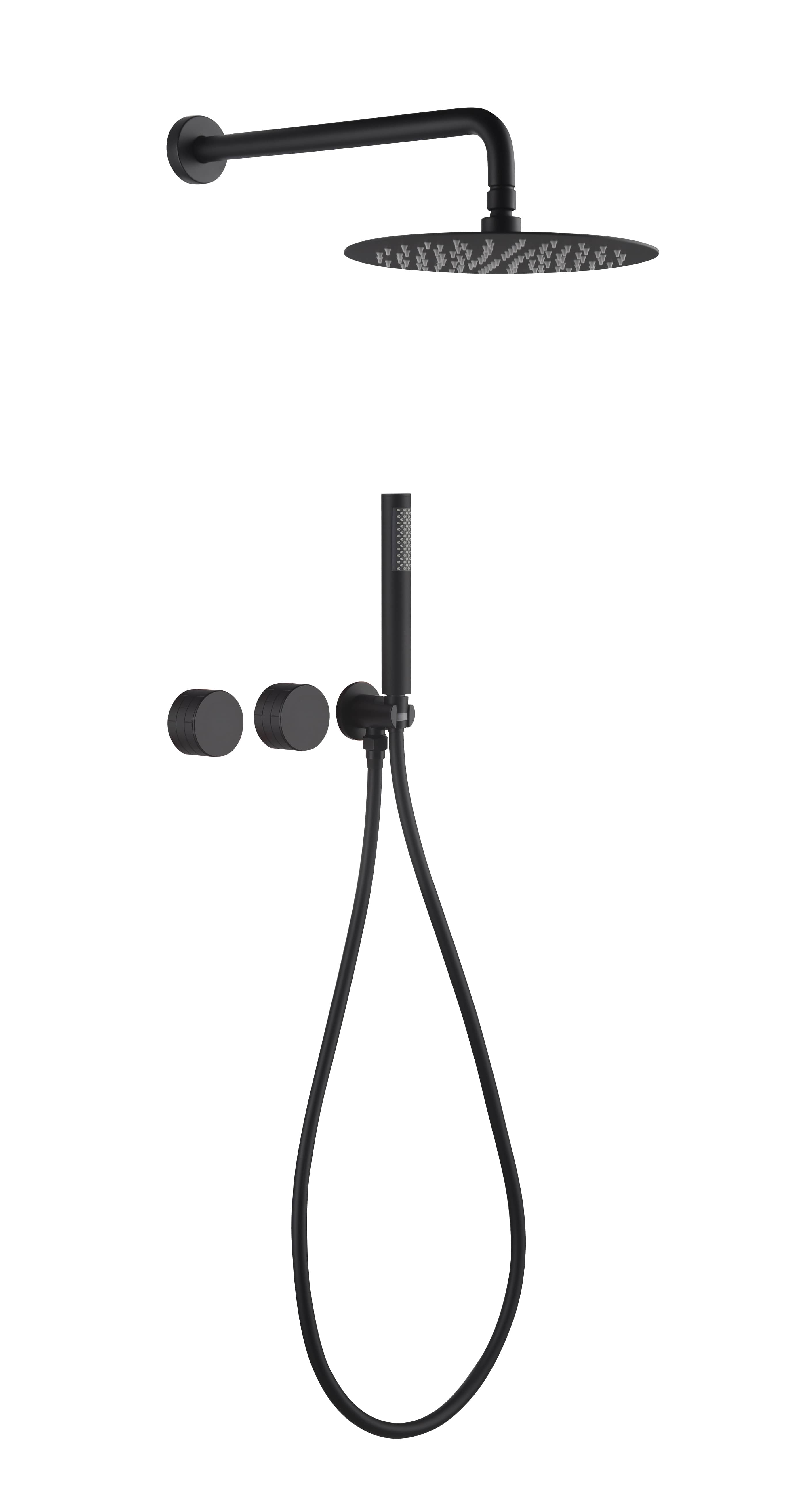 Composition de douche SC84 en laiton noir collection Céphise