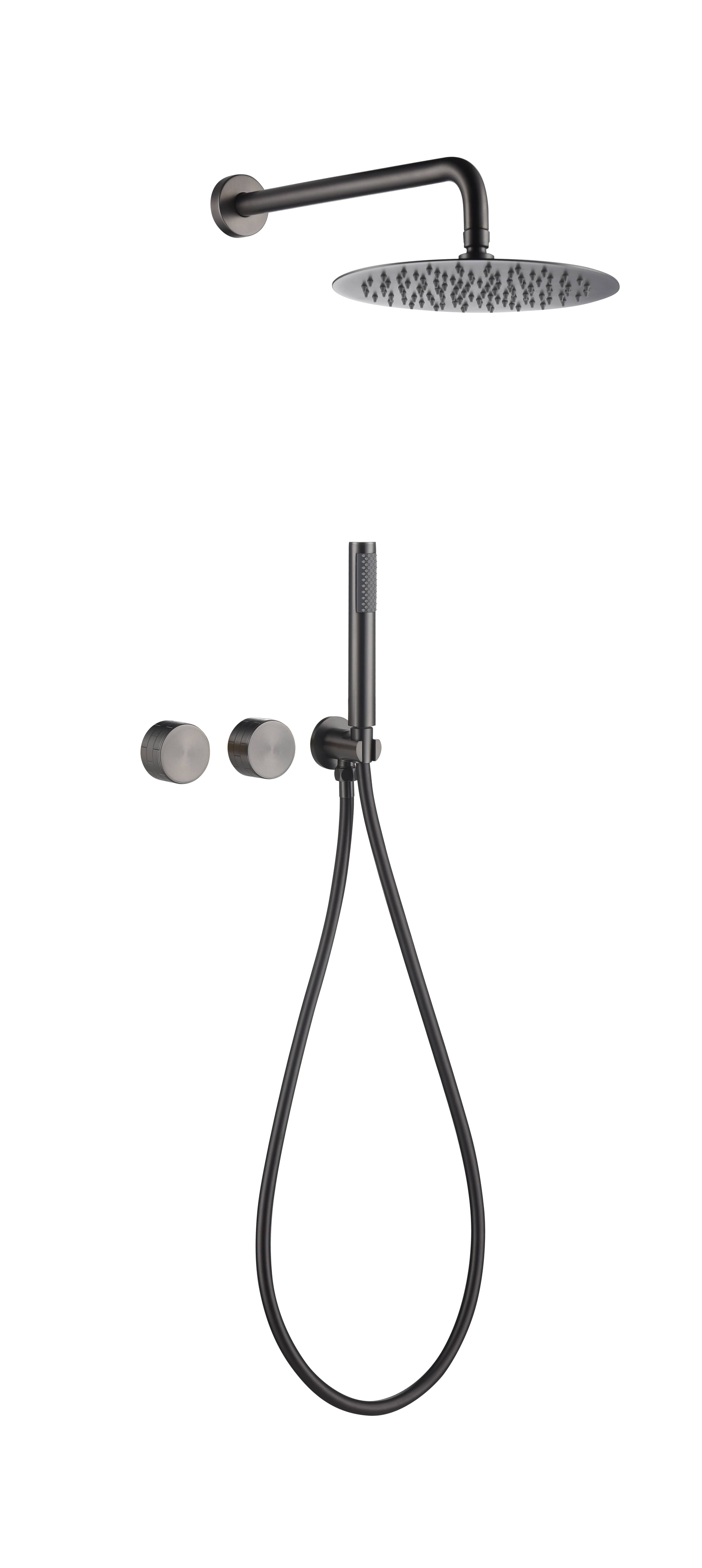 Composition de douche SC64 en laiton gun black collection Permesse