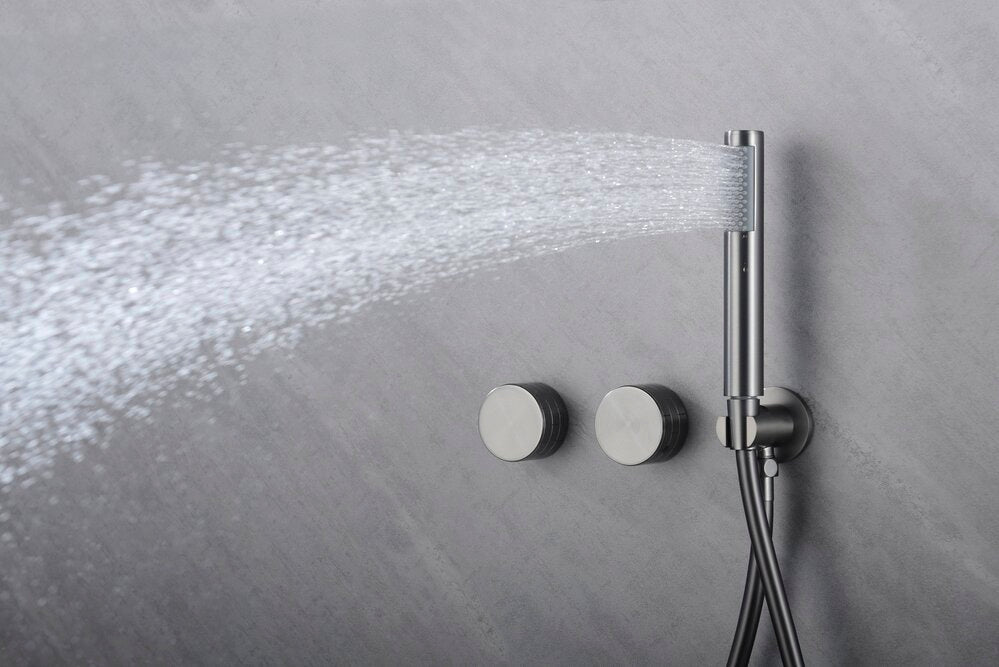 Composition de douche SC64 en laiton gun black collection Permesse