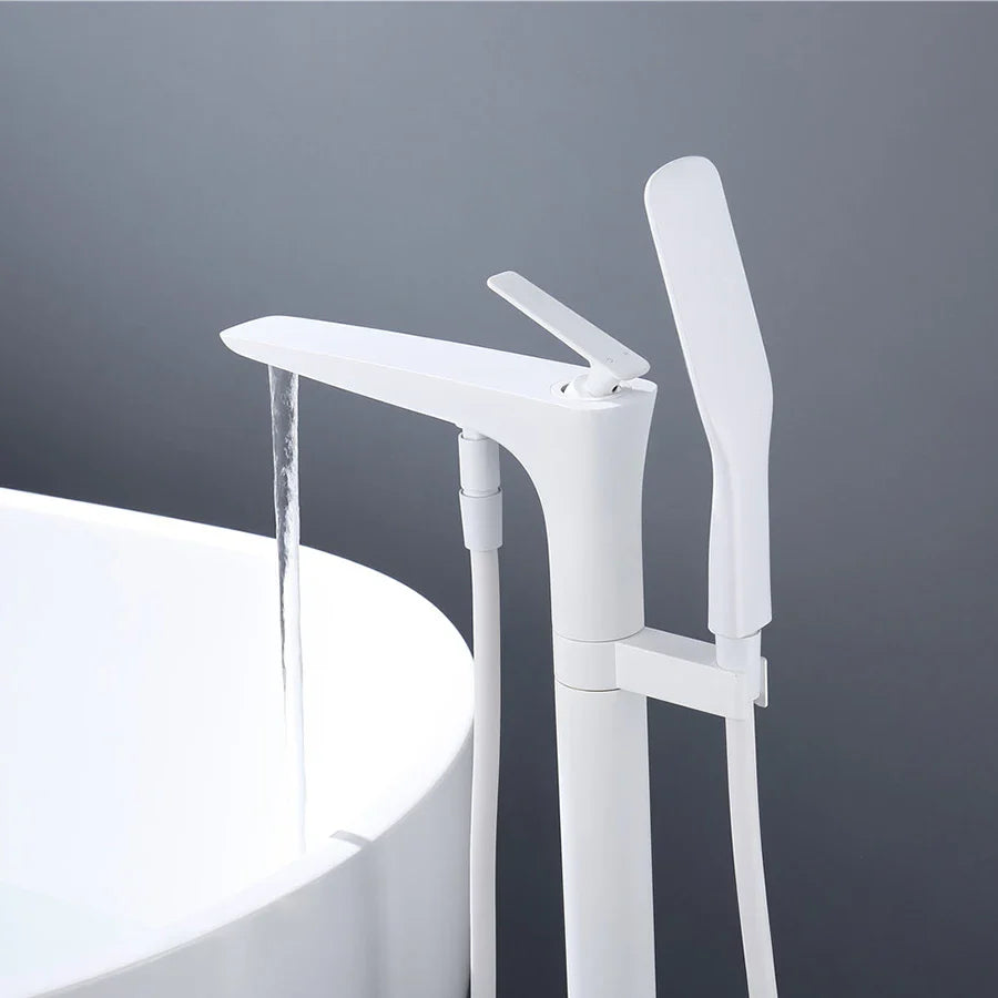 Robinet Baignoire Blanc Mat HUDOR — détail