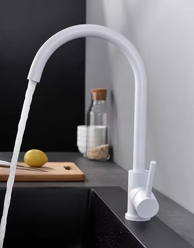 Robinet de cuisine 024 en laiton blanc collection Argolide