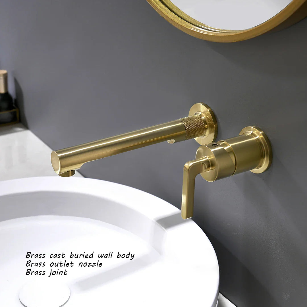 Robinet Lavabo Doré Champagne HUDOR — vue principale