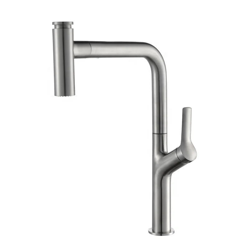 Robinet Cuisine Nickel Brossé HUDOR — mise en situation
