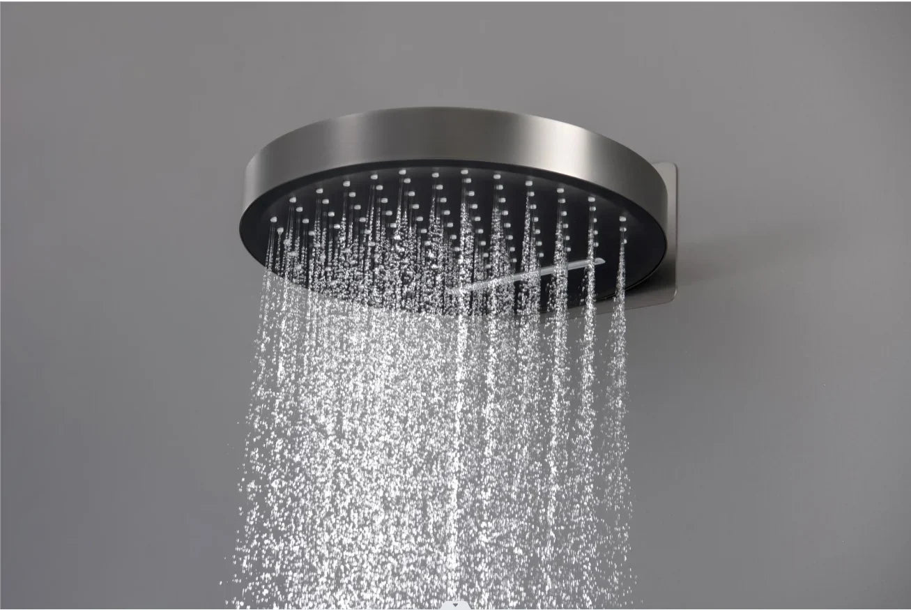 Colonne de Douche Nickel Brossé HUDOR — détail