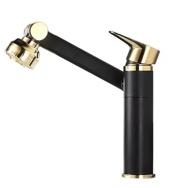 modular head basin faucet 090 black and gold
