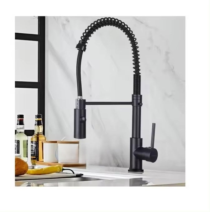 Robinet de cuisine 010 en laiton noir collection Céphise