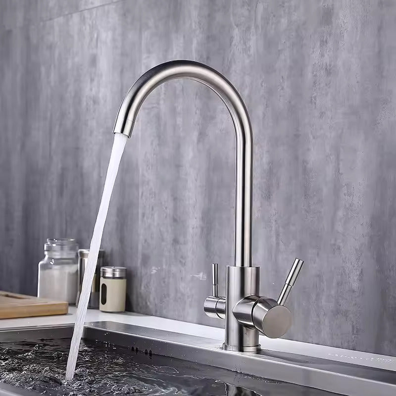 Robinet de cuisine 020 avec son système de filtration chromé collection Erymanthe