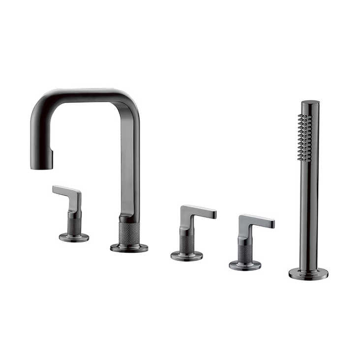 Robinet de baignoire sur plage gun black collection phasis 21001