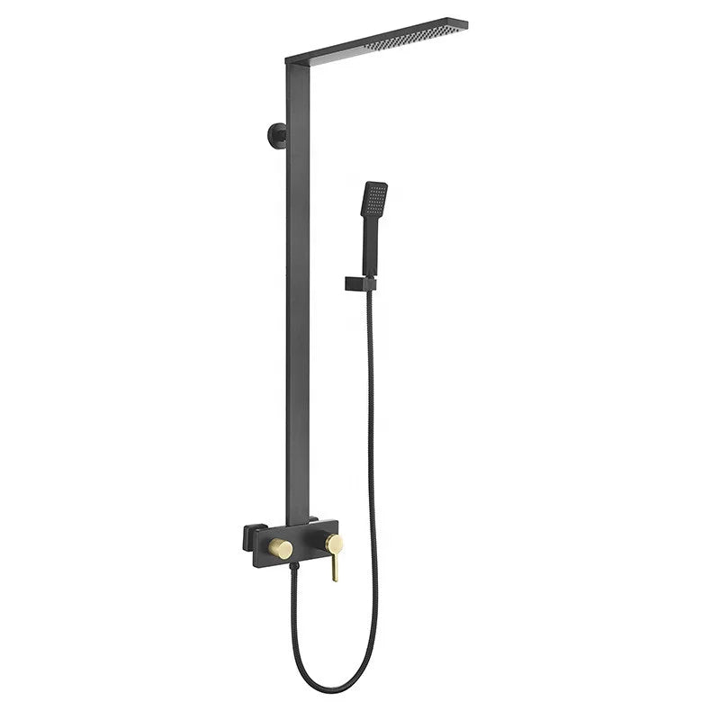 Colonne de Douche Noir Mat HUDOR — détail