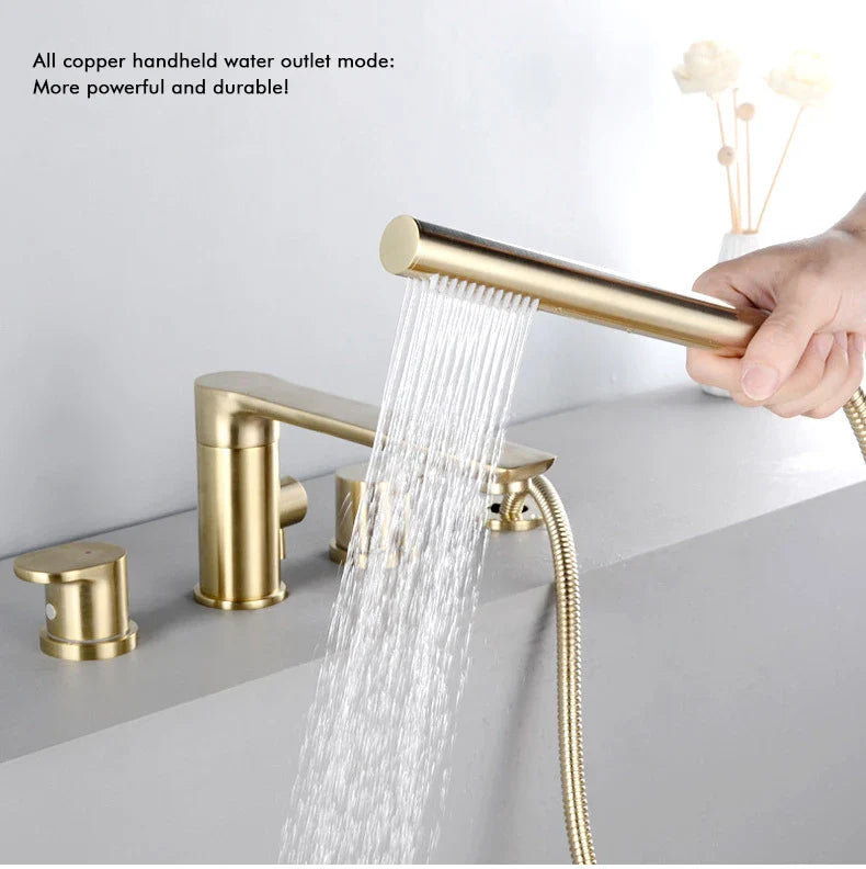 Robinet Baignoire Doré Brossé HUDOR — vue principale