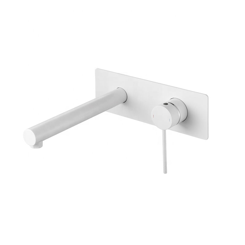 Robinet Lavabo Mural Blanc Mat | Design Contemporain HUDOR