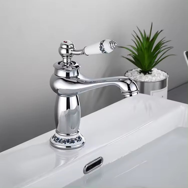Robinet de lavabo sur plage 062 en laiton chromé collection Erymanthe