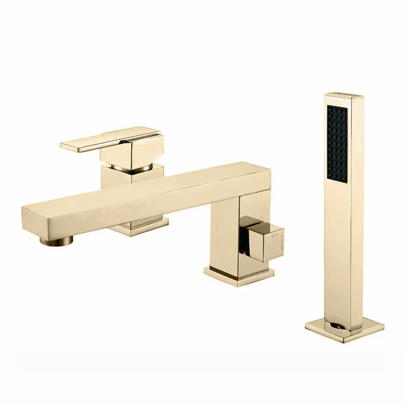 Robinet Baignoire Doré Champagne HUDOR — vue principale