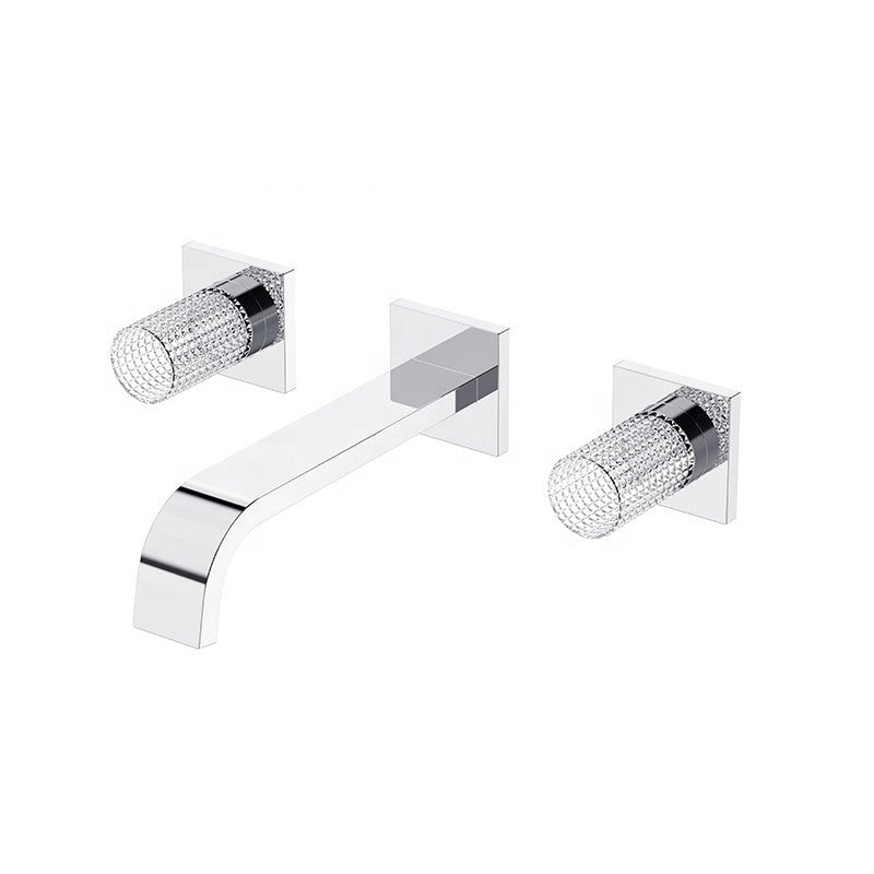 Robinet de Lavabo Mural Encastré Design 3 Trous — HUDOR