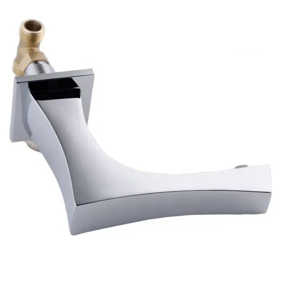 Robinet de lavabo sur plage 3 trous nickel brossé collection Axis