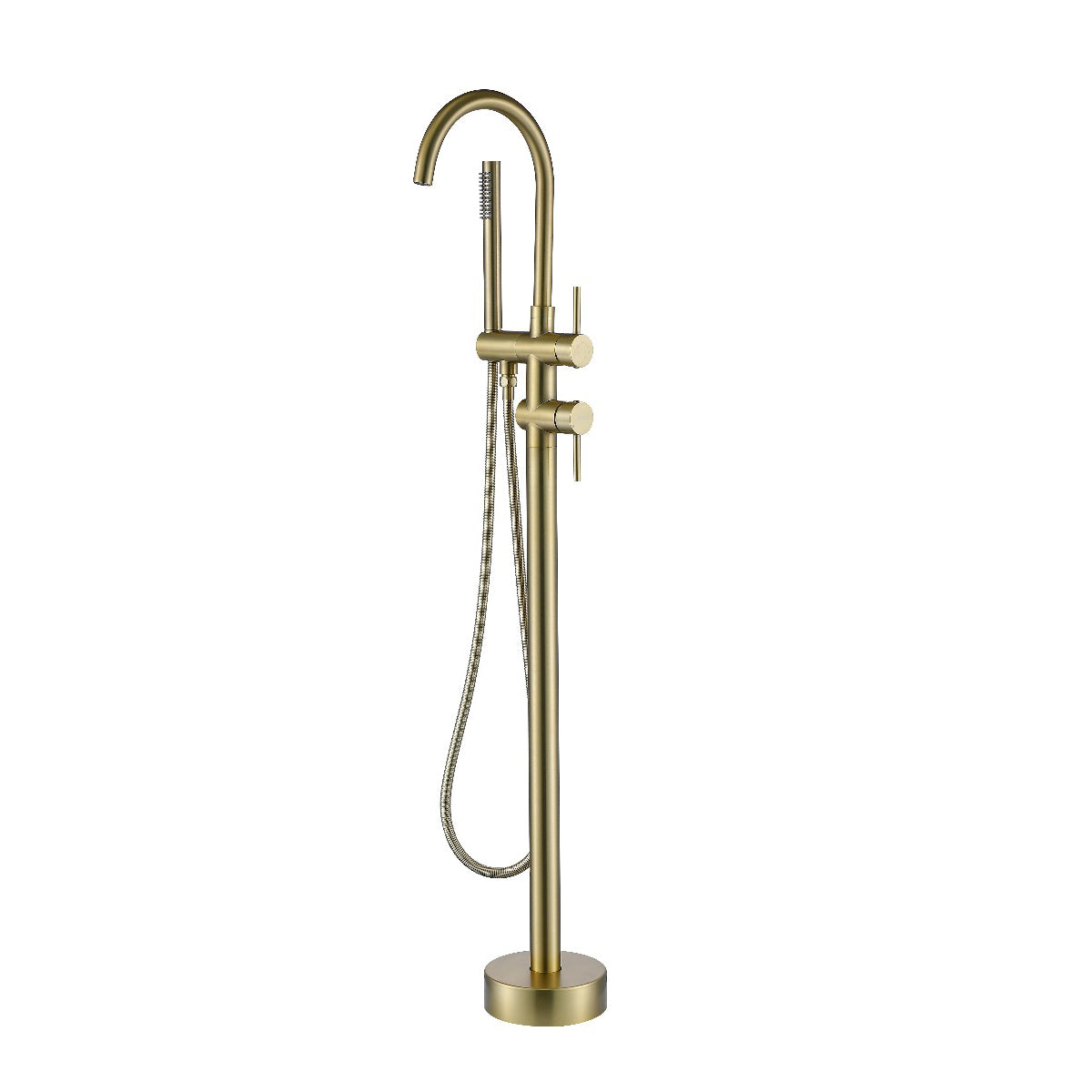 Robinet De Baignoire Au Sol 007 Doré Brossé Collection Scamandre