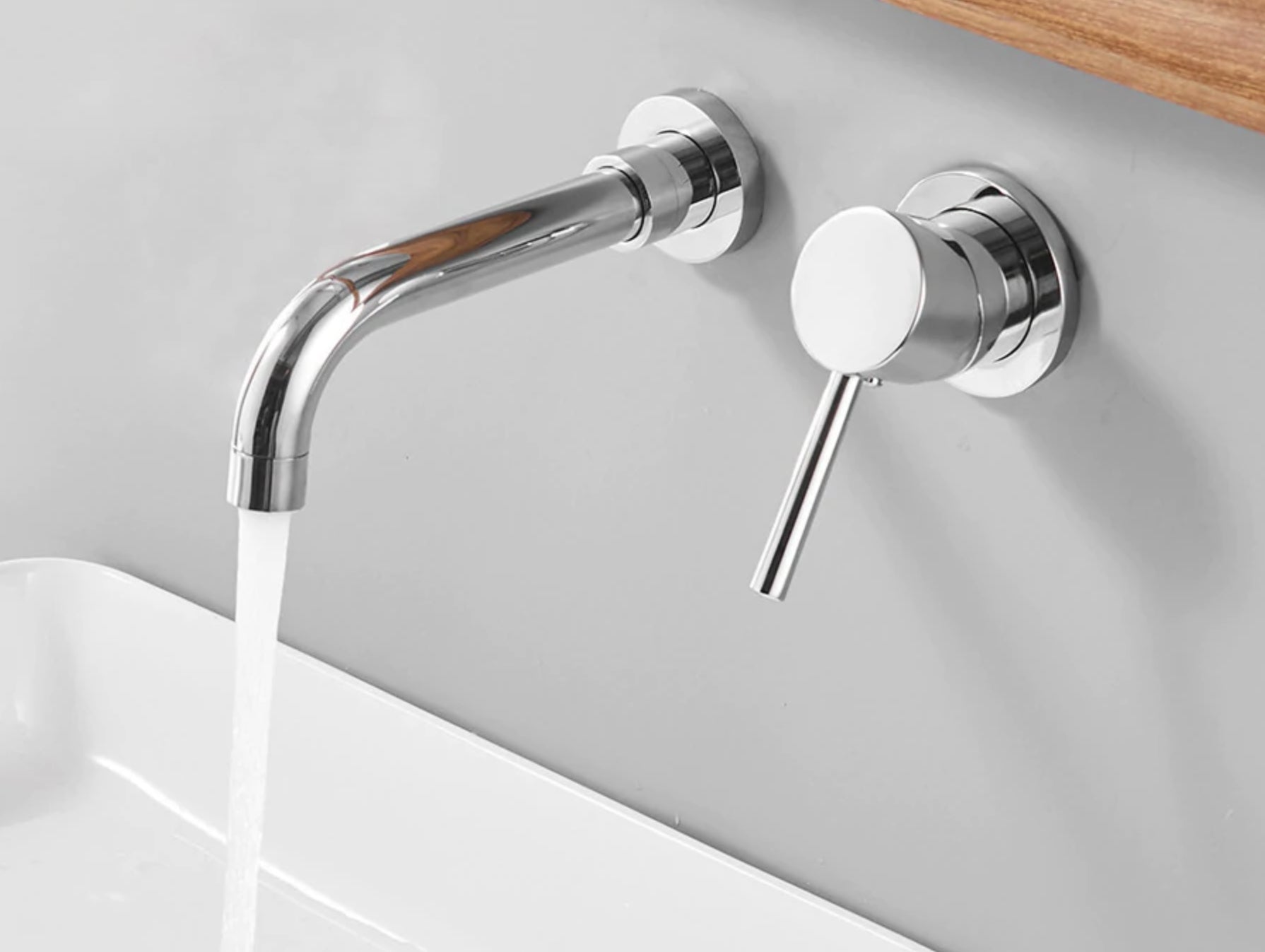 Grifo de lavabo de pared B02219 Colección Erymanthe 
