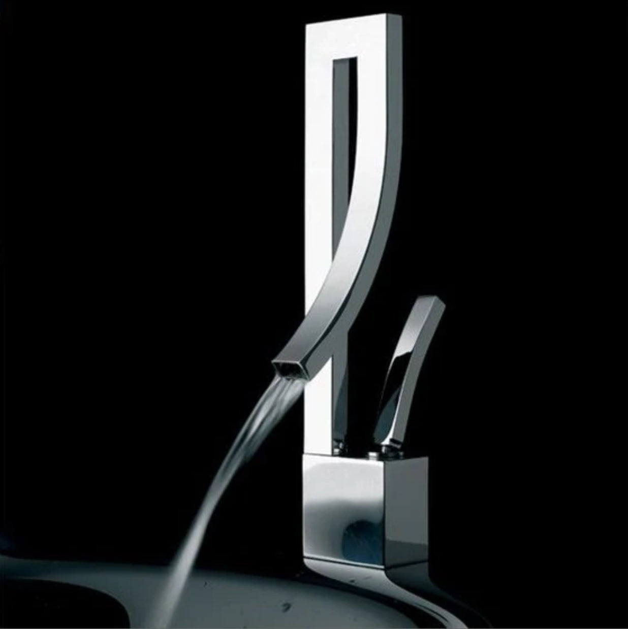 Robinet de lavabo sur plage 005 en laiton chromé collection Enipée