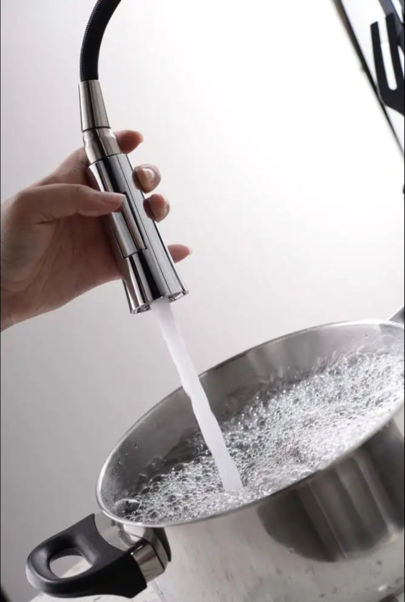 Robinet de cuisine en laiton chromé K115 à tête amovible ERYMANTHE