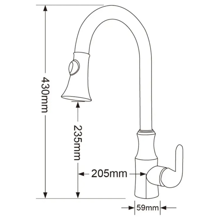 Robinet de cuisine 605 ORB collection Chrémétès