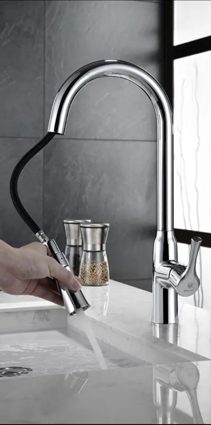 Grifo de cocina de latón cromado 1812500-U de la colección Erymanthe 