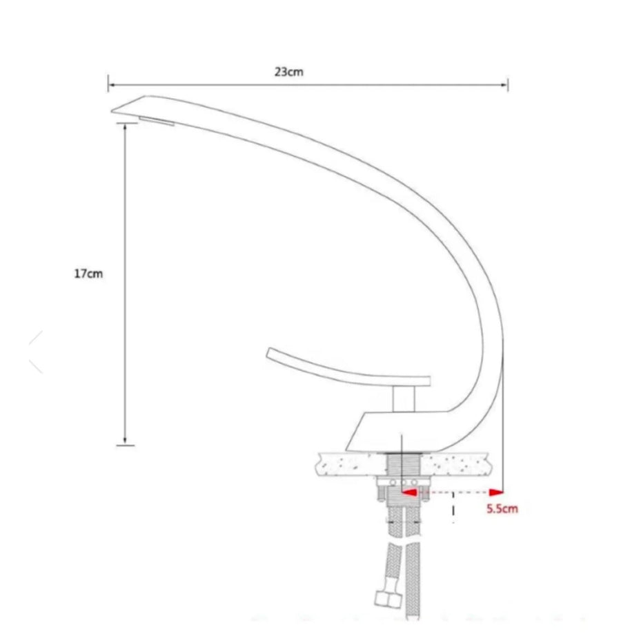 Robinet de lavabo sur plage BNF606 en laiton chromé Erymanthe