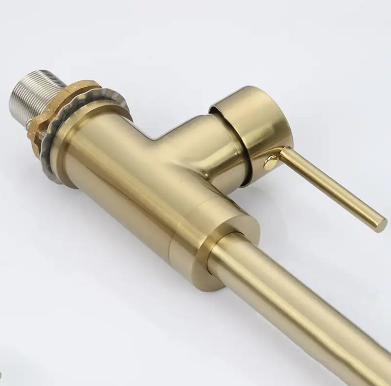 K128 KITCHEN FAUCET in BRUSHED GOLD BRASS SCAMANDRE COLLECTION