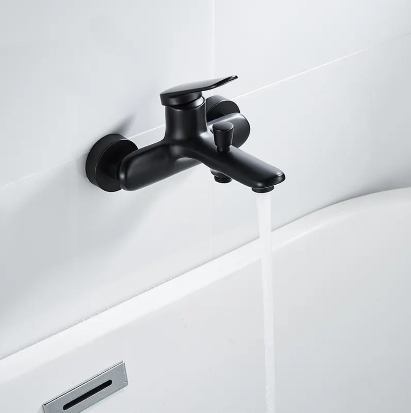 Robinet de baignoire murale 039 en laiton noir collection Céphise