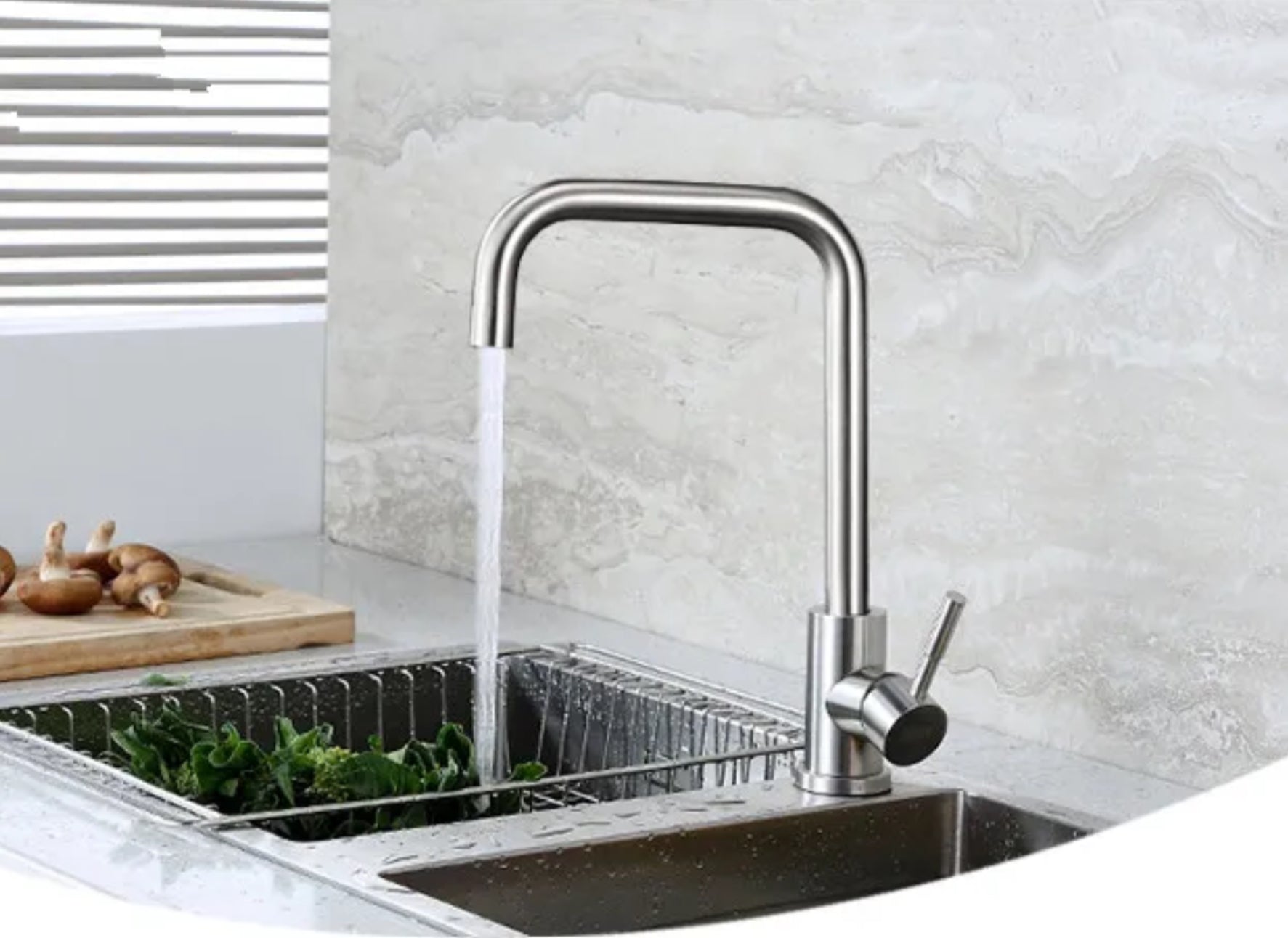 Robinet de cuisine K128 nickel brossé collection Eas
