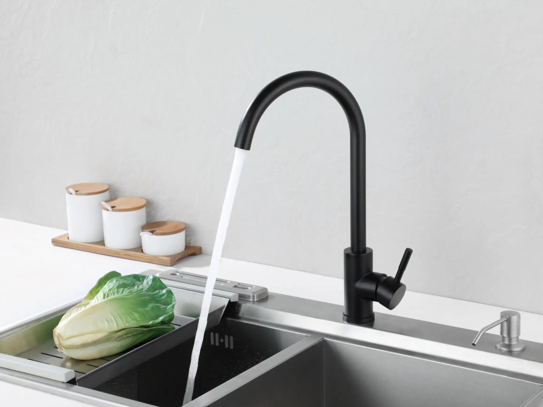 Robinet de cuisine KF811B noir collection Céphise