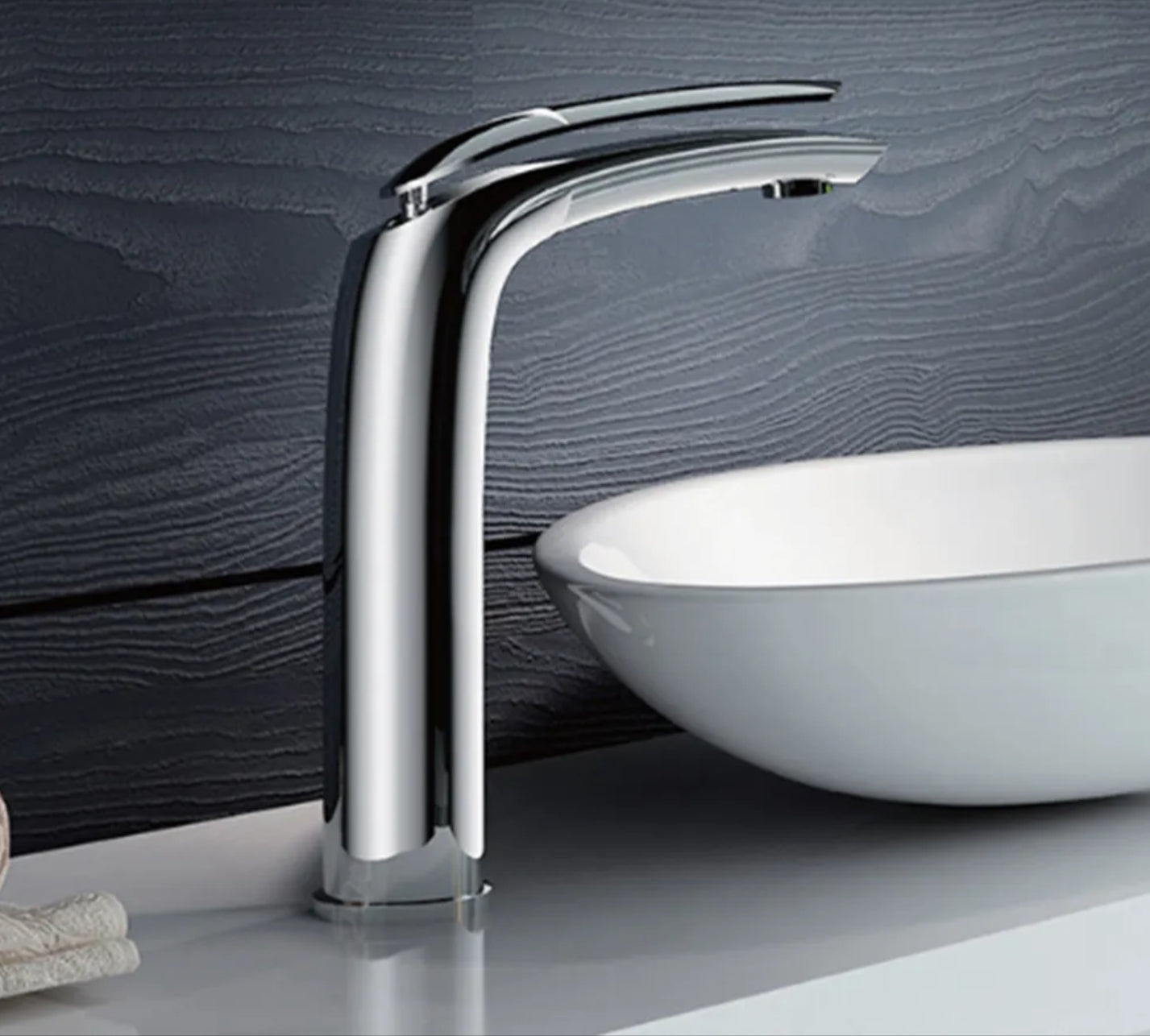 Robinet de lavabo surélevé en laiton chromé 80312 collection Erymanthe