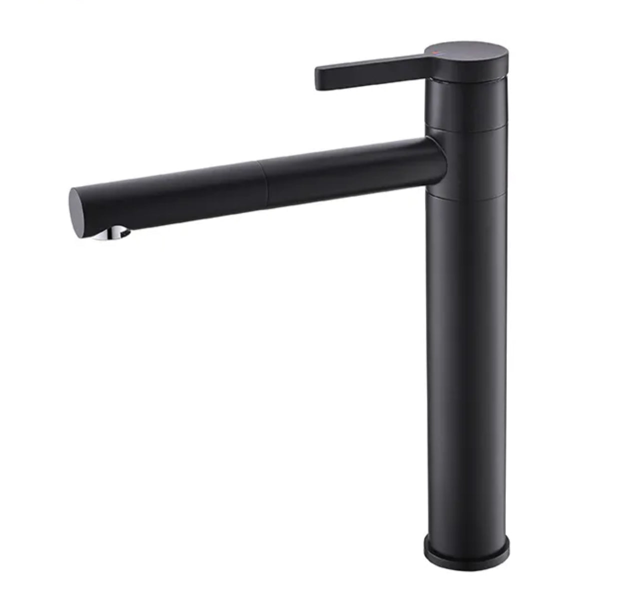 Robinet de lavabo surélevé en laiton noir mat 80327B collection Céphise