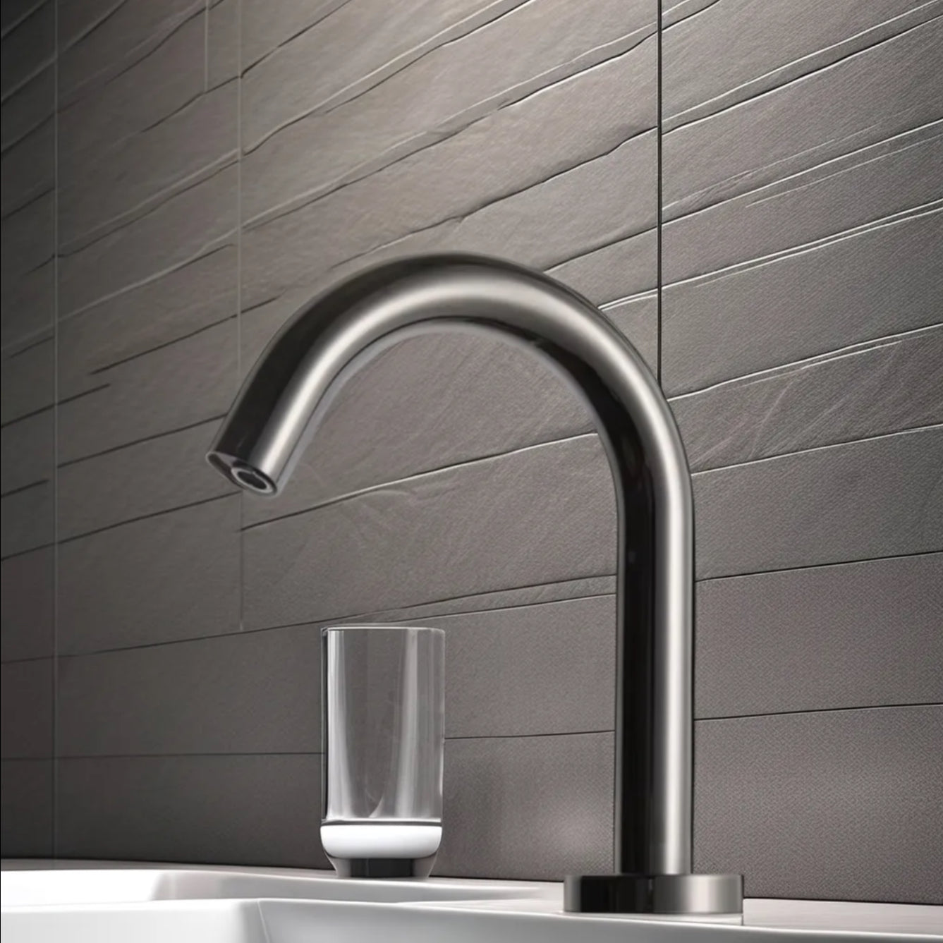 Robinet lavabo infrarouge 015 noir collection Céphise