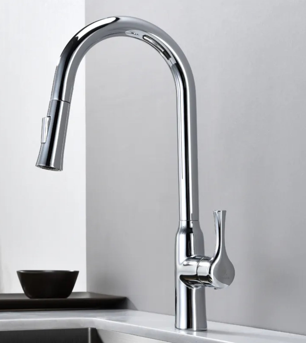 Robinet de cuisine 1812500-U en laiton chromé collection Erymanthe