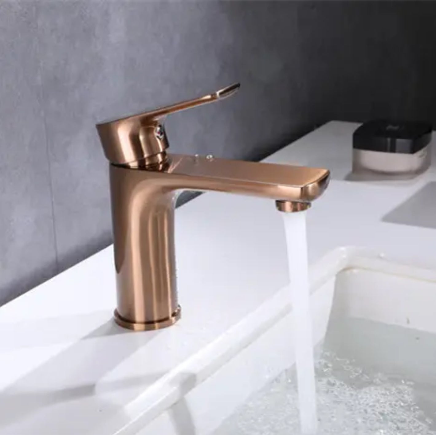ROBINET DE LAVABO SUR PLAGE 055 EN LAITON ROSE DORE COLLECTION PENEE