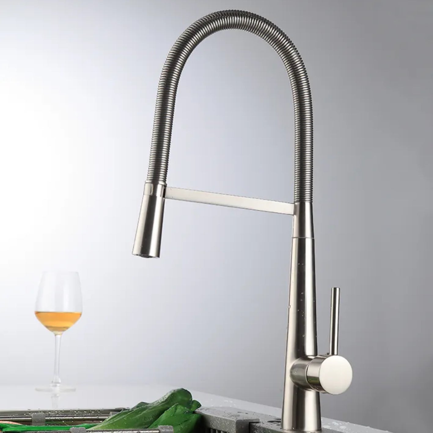 Robinet cuisine chromé 0010 en laiton collection Erymanthe