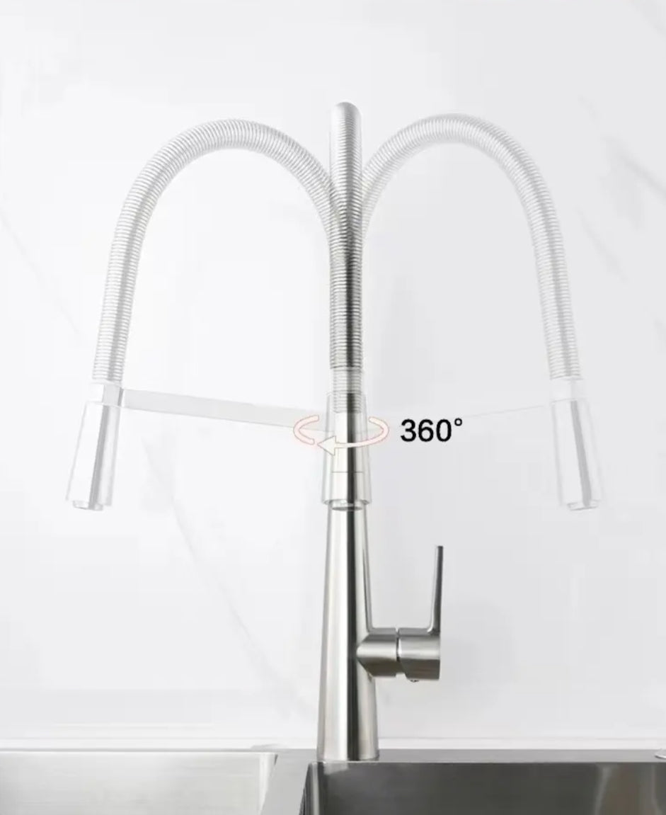 Grifo de cocina cromado 0010 en latón de la colección Erymanthe 