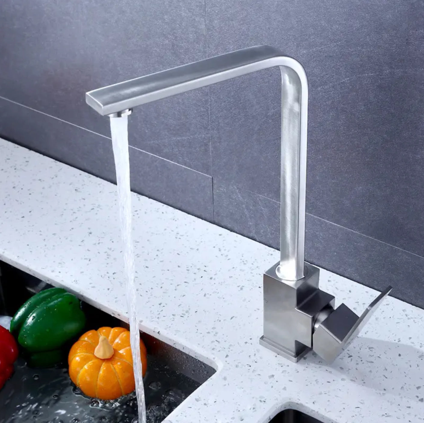Robinet de cuisine 605 nickel brossé collection Axis