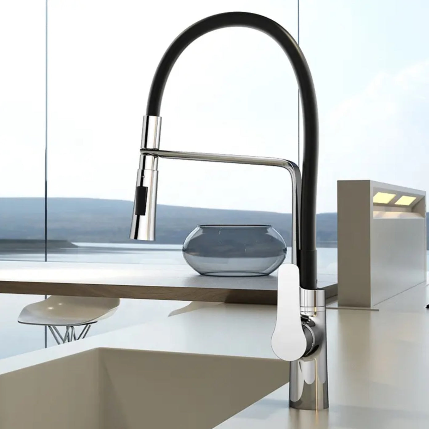 Robinet cuisine chrome 1812700 en laiton collection Erymanthe