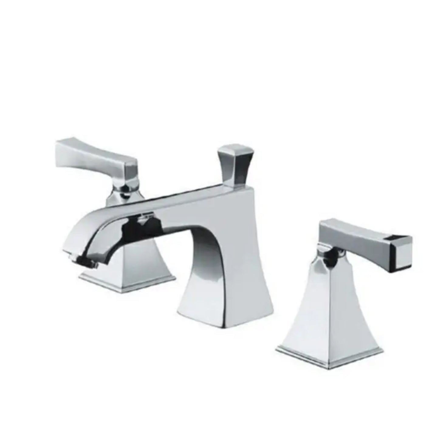 Grifo para lavabo de repisa 018 en latón cromado de la colección Enipée