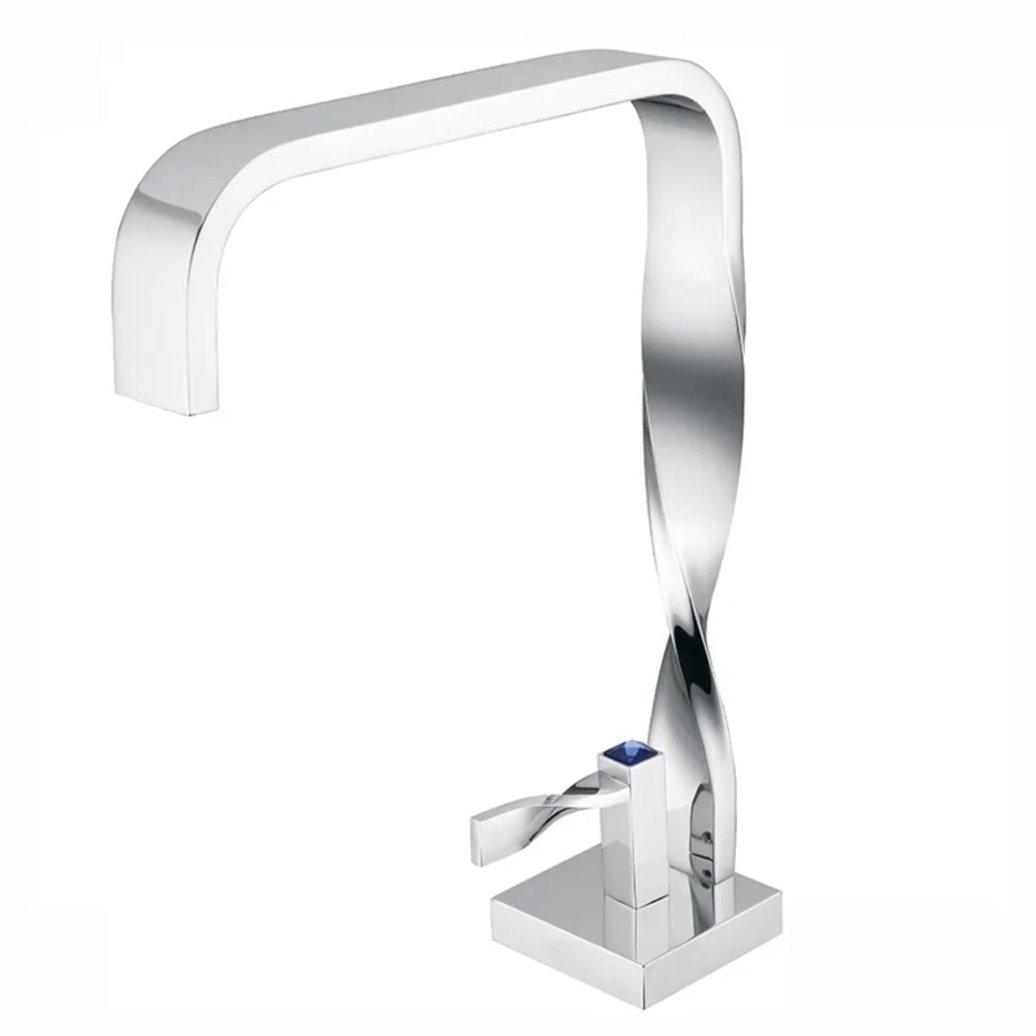 Grifo para lavabo de repisa 036 en latón cromado de la colección Enipée 