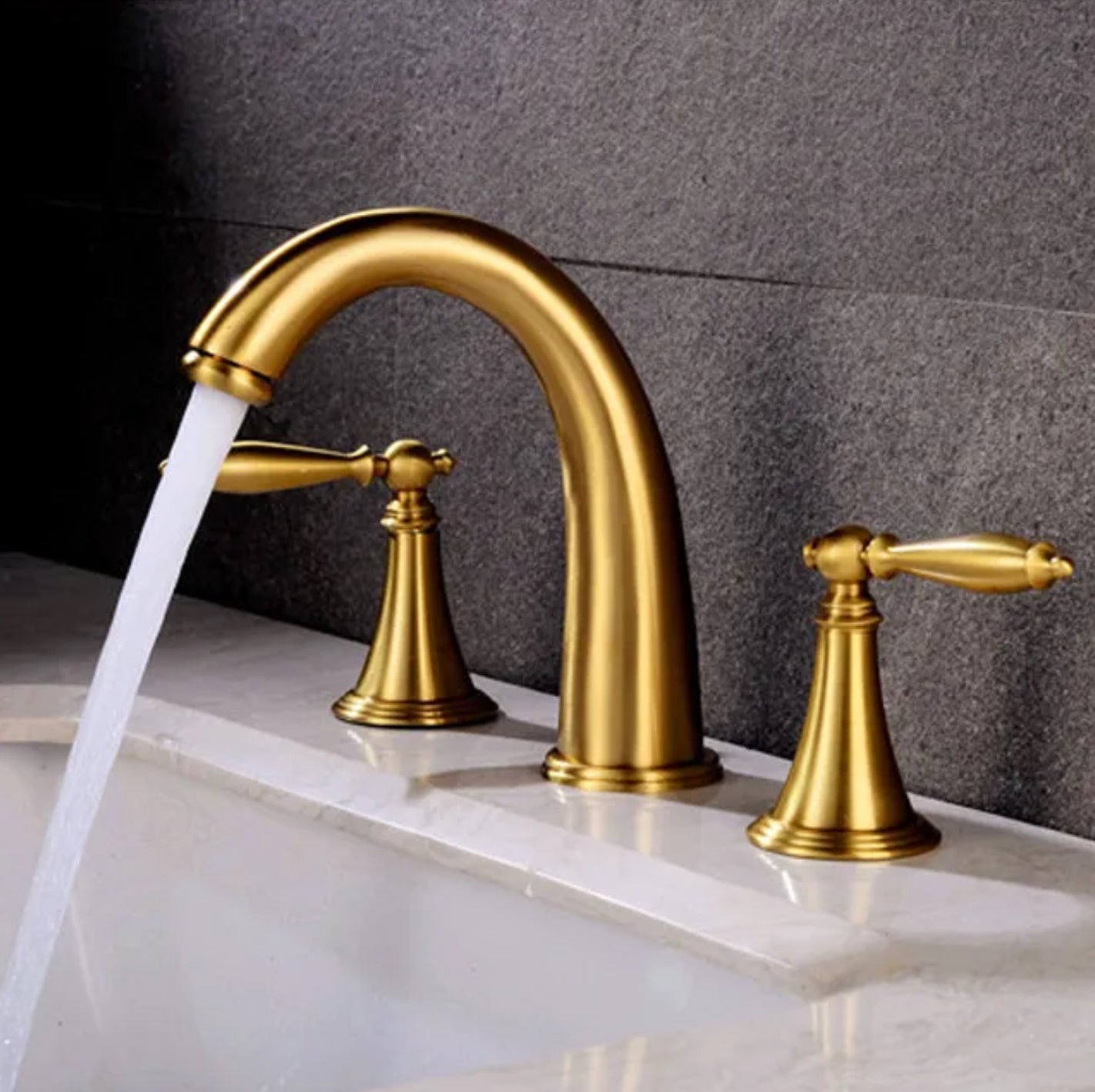 Grifo para lavabo de sobre encimera 045 dorado colección Scamandre 