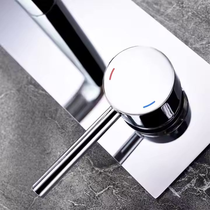 Grifo de lavabo de pared colección Erymanthe 303 en latón cromado 