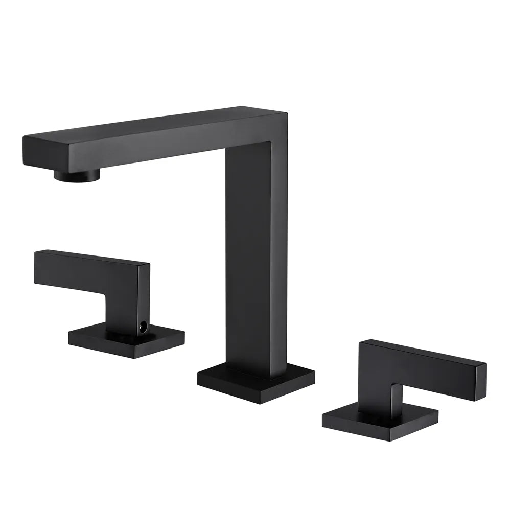 Grifería para lavabo de repisa colección Alphée 302 en latón negro 
